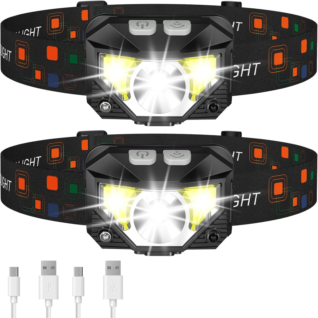 LHKNL Headlamp Flashlight, Lumen Ultra-Light Bright LED Rechargeable