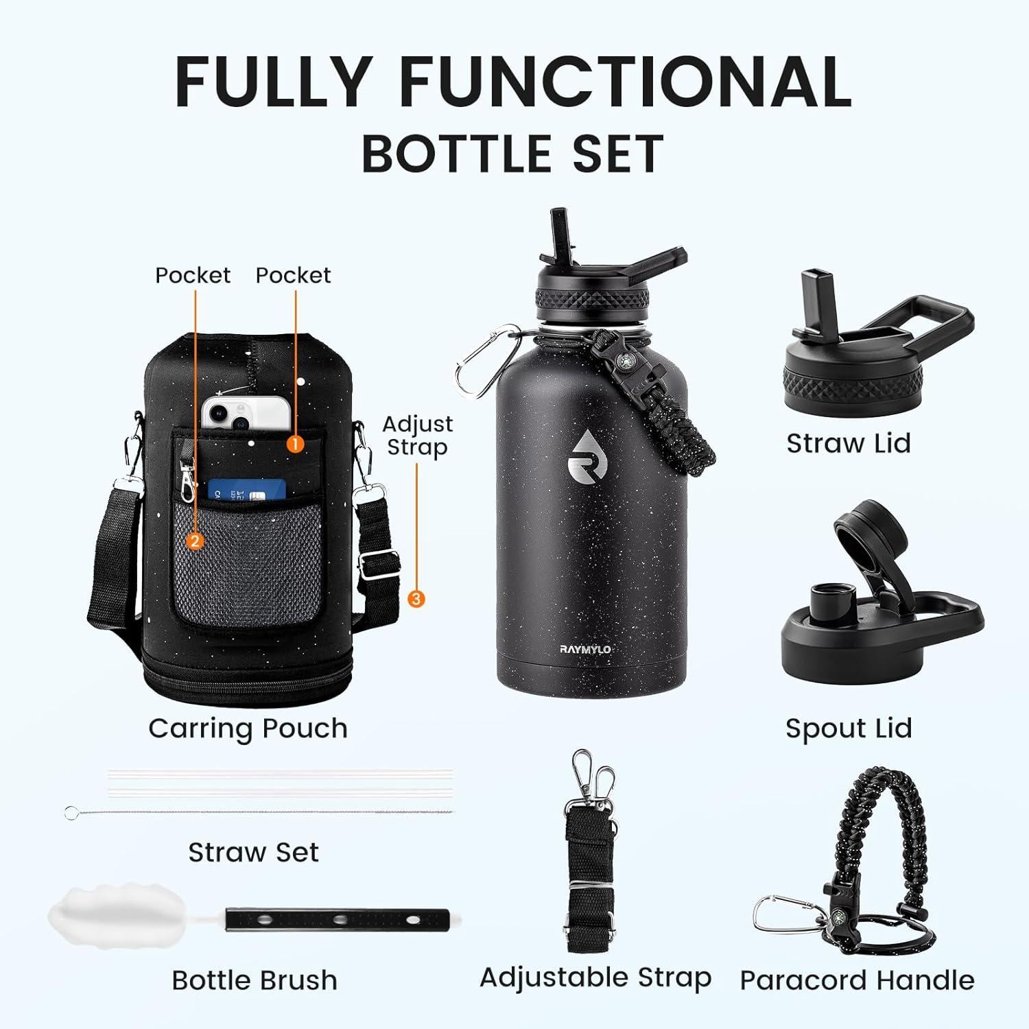 64oz Insulated Water Bottle,