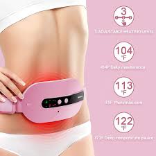 Portable Cordless Heating Pad, Heating Pad for Back Pain with 3 Heat Levels & 3 Vibration Massage Modes, Portable Electric Fast Heating Belly Wrap Belt for Women and Girl(Pink) Brand: voligo