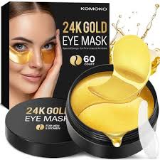 24K Gold Under Eye Patches - 60 Pack for Puffy Eyes, Dark Circles, Bags & Wrinkles with Collagen & Hyaluronic Acid